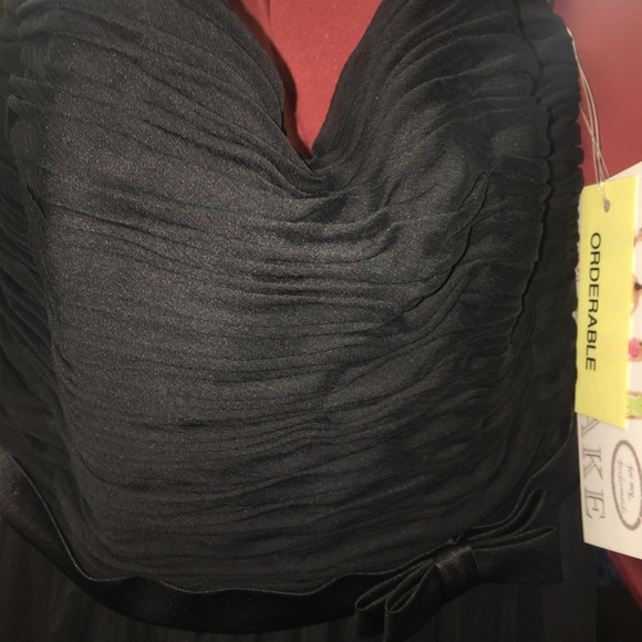 Black Chiffon Prom Dress - Picture 2 of 5